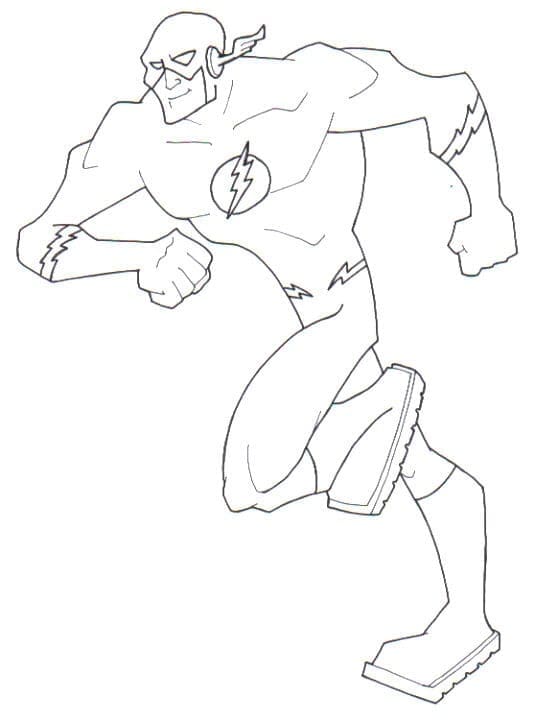 Superhelt Flash fra DC fargelegging