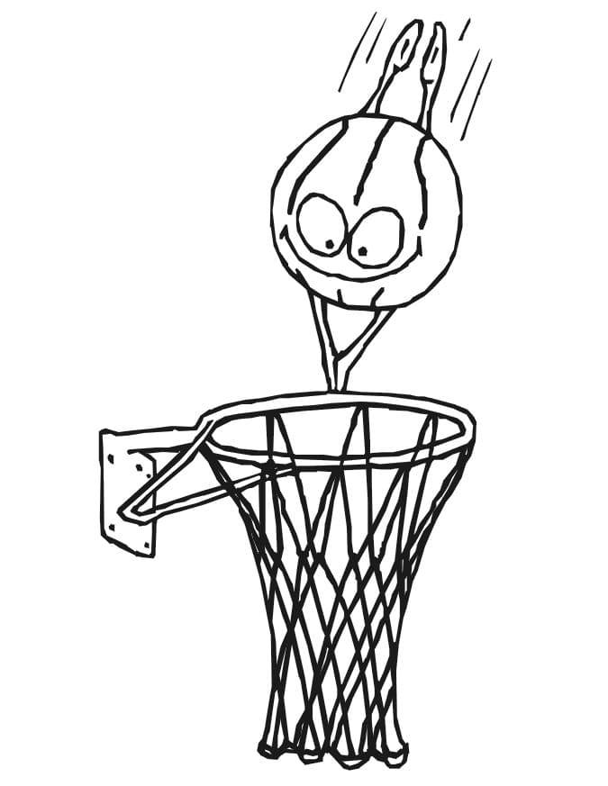 Tegneserie Basketballball fargelegging