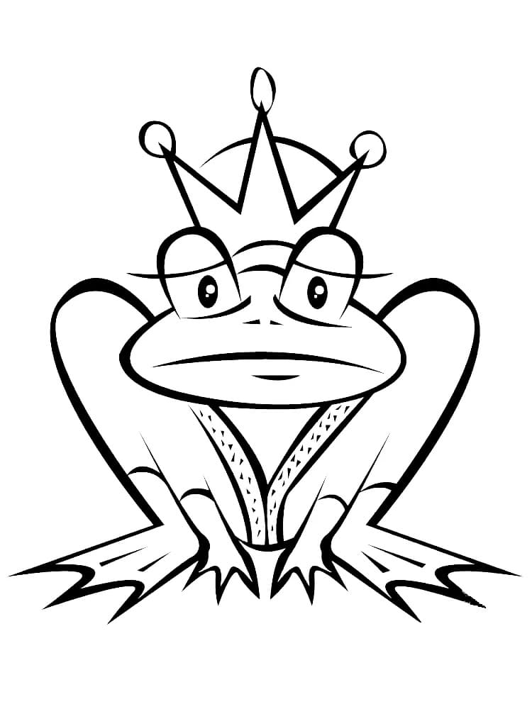 Tegning Frosk Prins fargeleggingsside