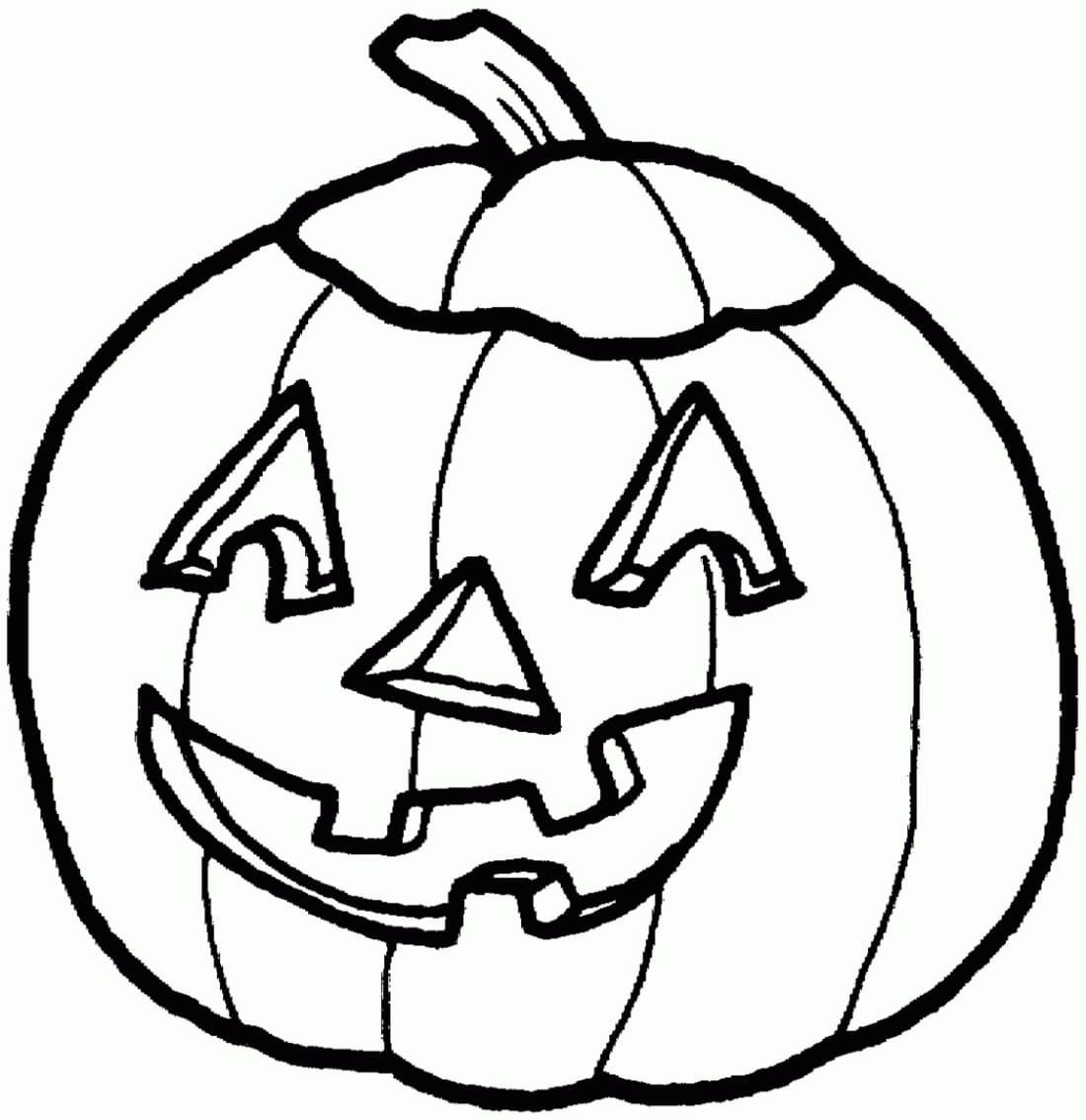 Tegning Halloween Gresskar fargeleggingsside