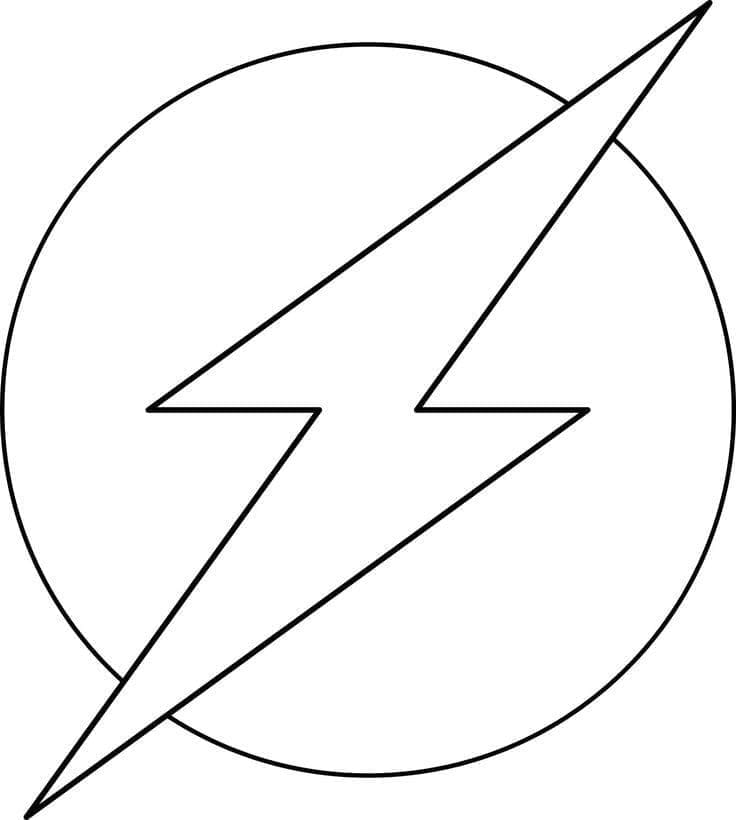 The Flash Logo fargelegging