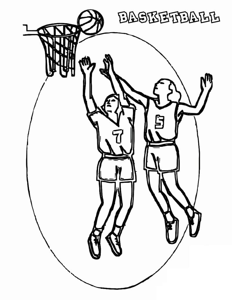 To Basketballspillere Hopper fargelegging