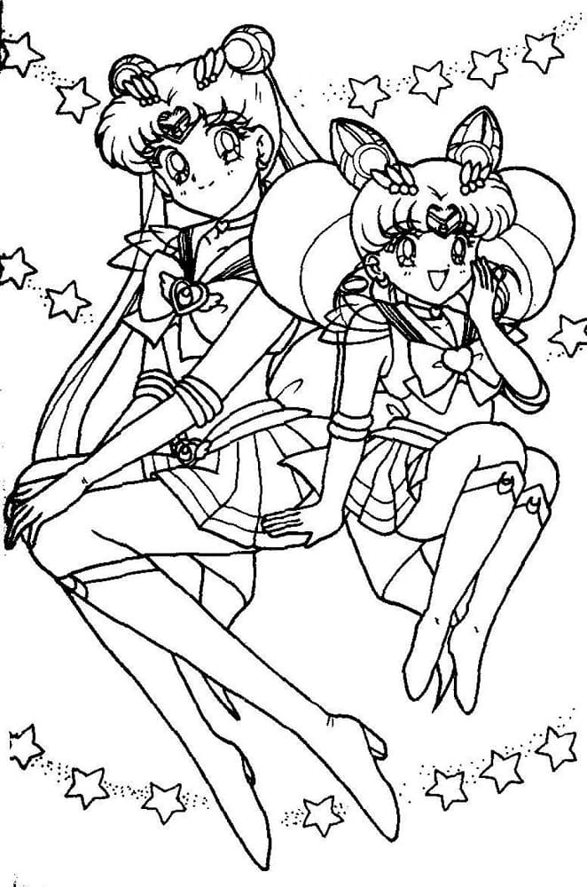 Utskrivbar Sailor Moon fargelegging