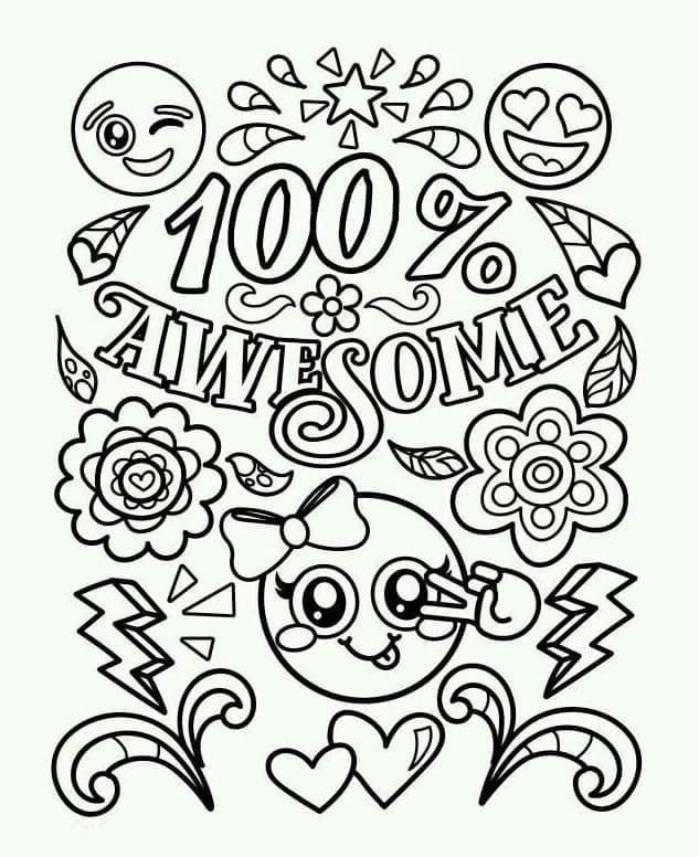 100 Fantastiske Emojier fargelegging