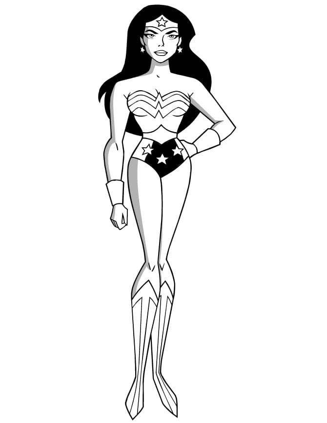 Animert Wonder Woman fargelegging