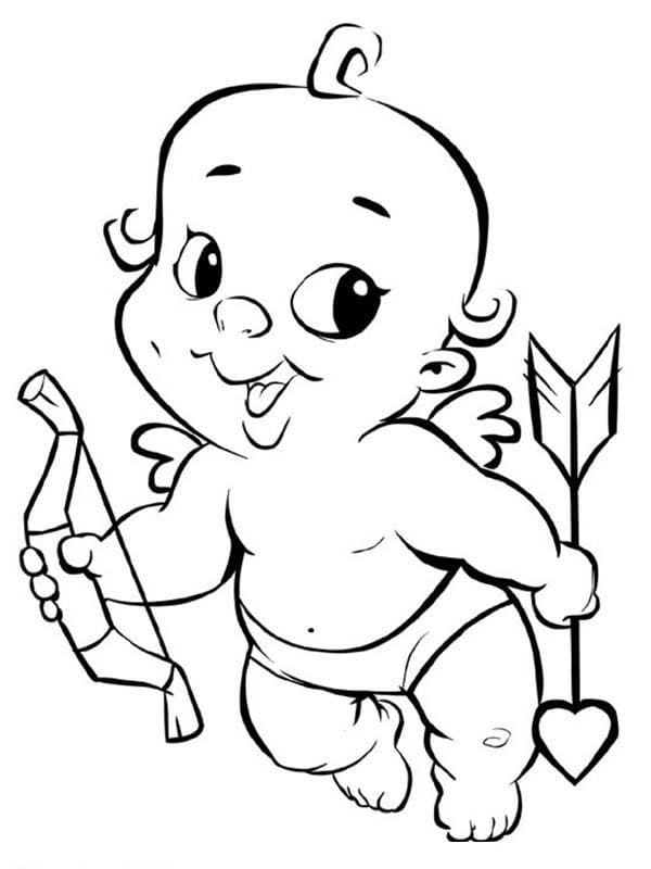 Baby Valentines Cupido fargelegging