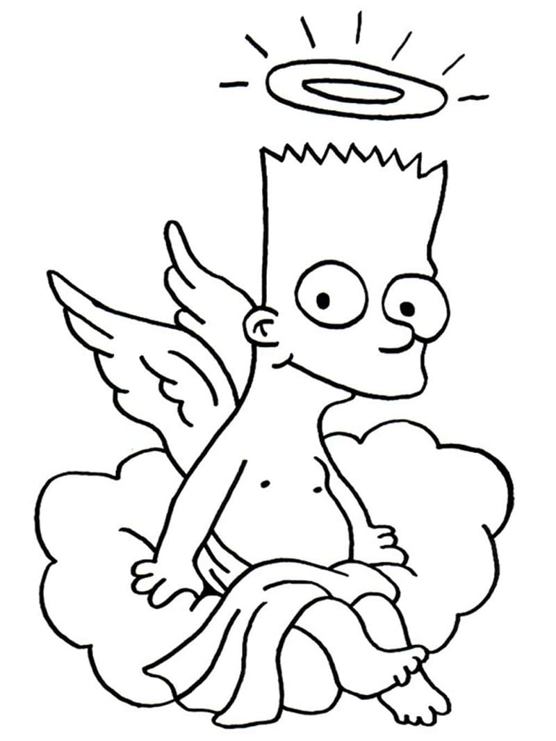 Bart Simpson i Simpsons fargelegging