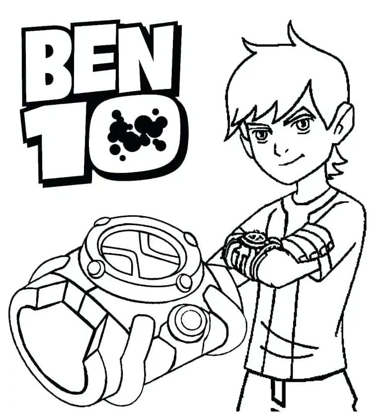 Ben 10 med Omnitrix fargelegging