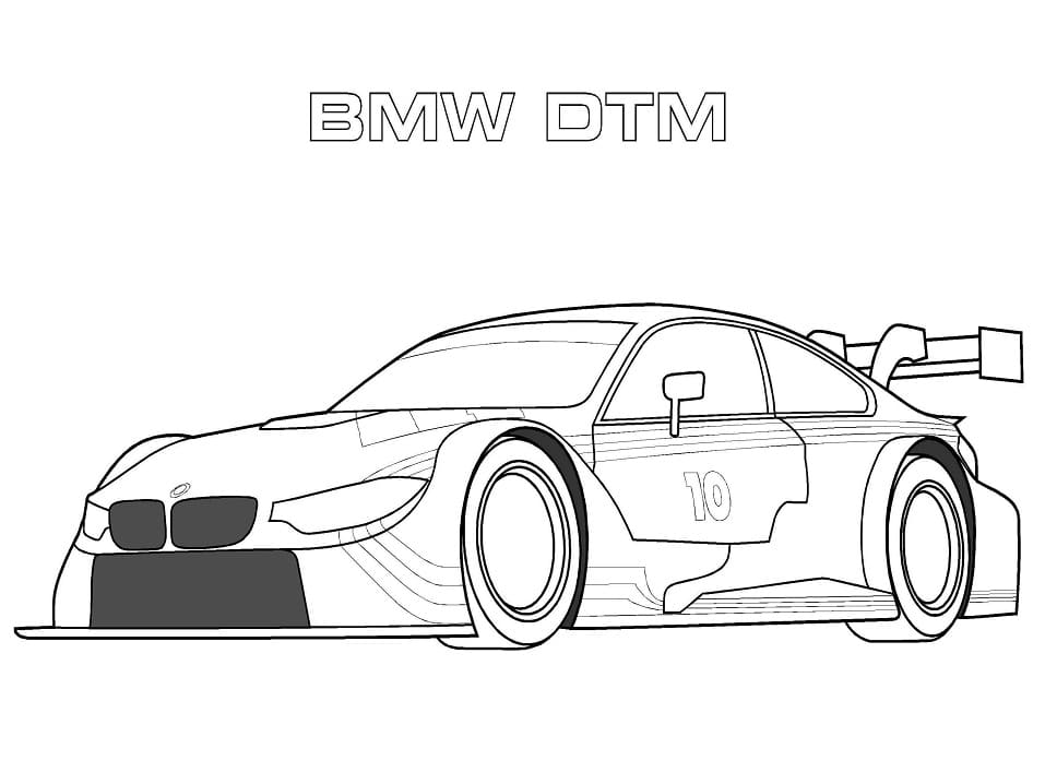 BMW DTM racerbil fargeleggingsside