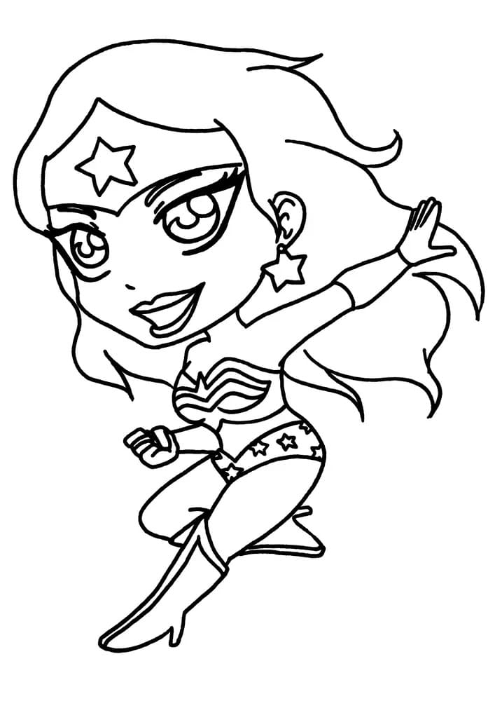 Chibi Wonder Woman fargelegging