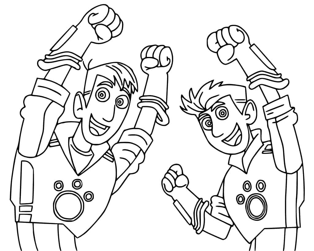 Chris y Martin fra Wild Kratts fargeleggingsside