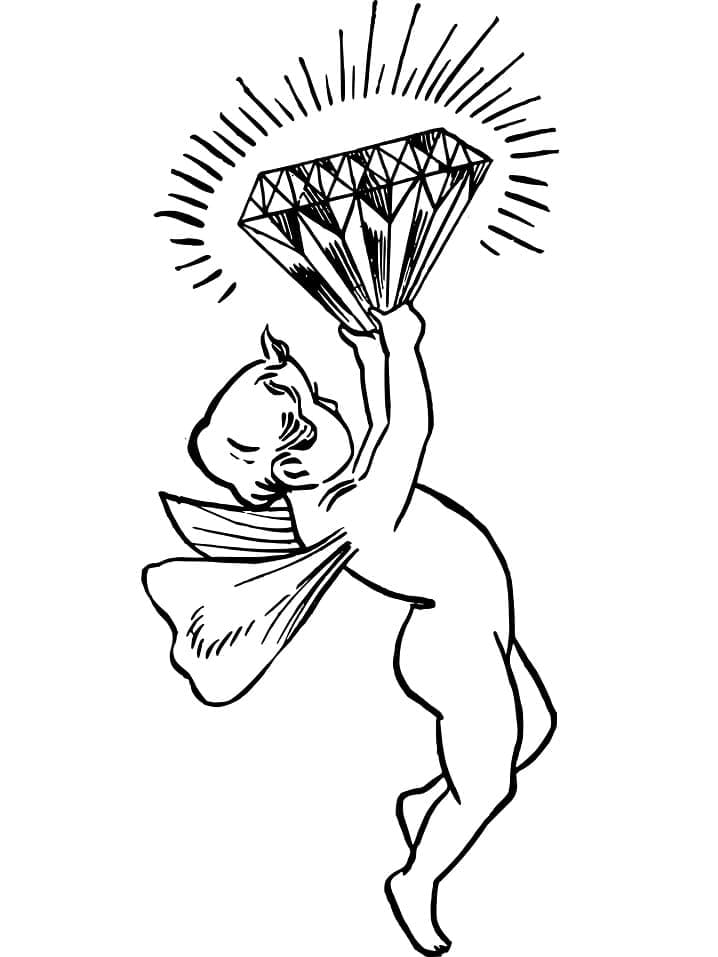 Cupido Holder Diamant fargelegging