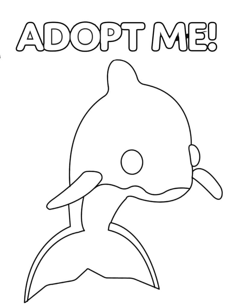 Dolphin fra Adopt Me fargelegging