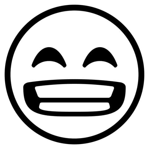 Emoji Med Strålende Ansikt Med Smilende Øyne fargeleggingsside