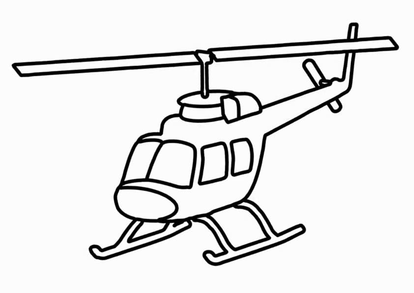 Enkelt helikopter for barn fargelegging