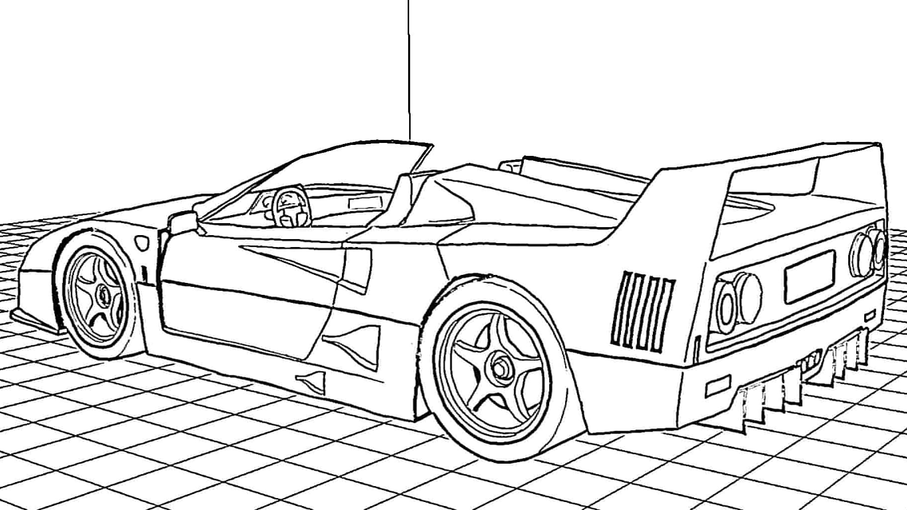 Ferrari F40 LM Spider fargeleggingsside