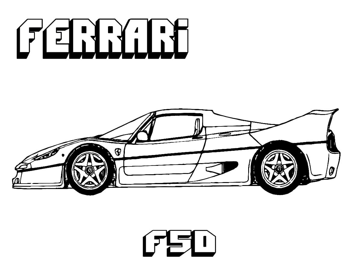 Ferrari F50 Bil fargeleggingsside