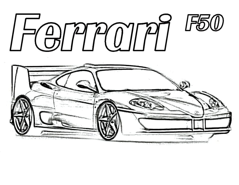 Ferrari F50 fargeleggingsside