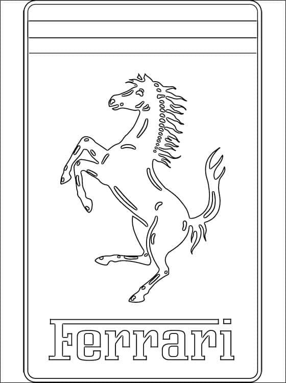 Ferrari-Logo fargeleggingsside