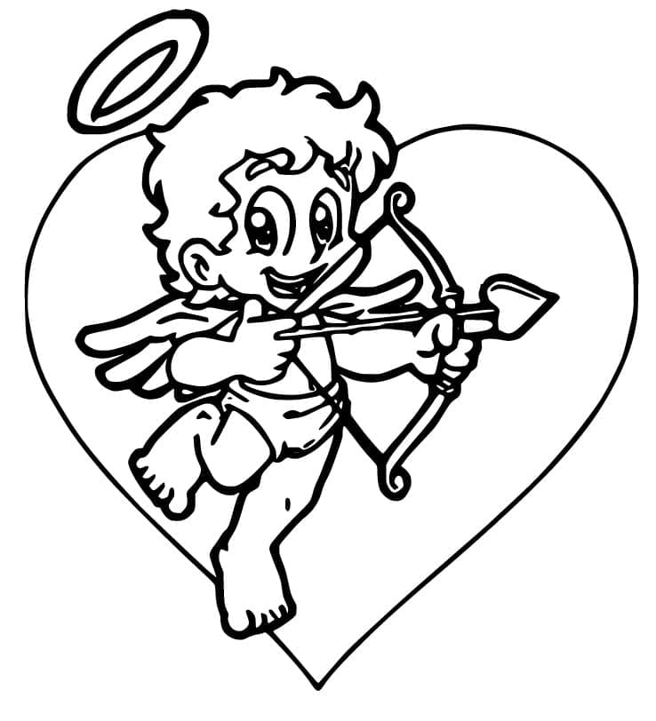 Glad Valentins Cupido fargelegging