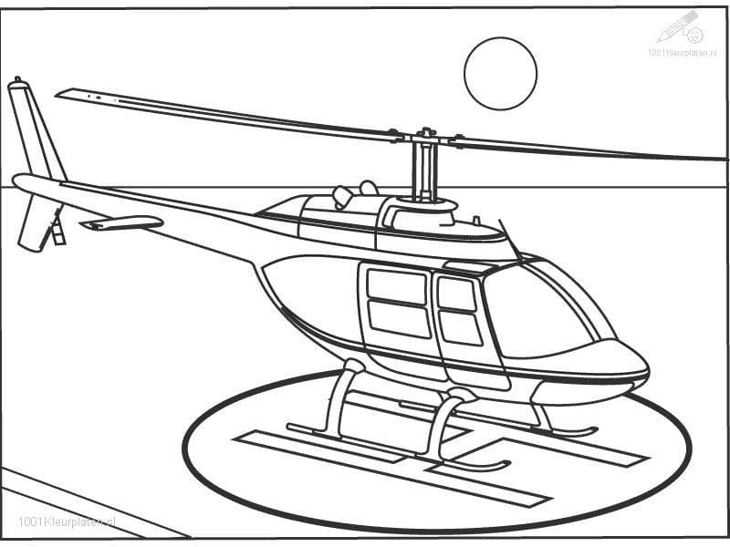 Gratis helikopter for barn fargelegging