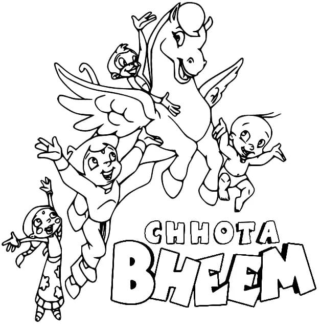 Gratis Utskriftsvennlig Chhota Bheem fargelegging