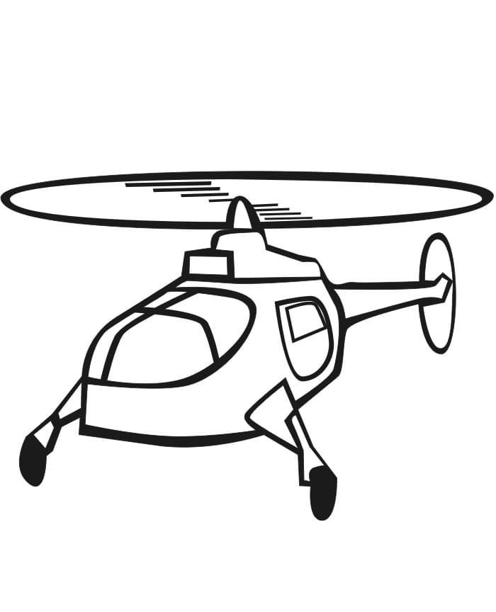 Gratis utskrivbart helikopter for barn fargelegging