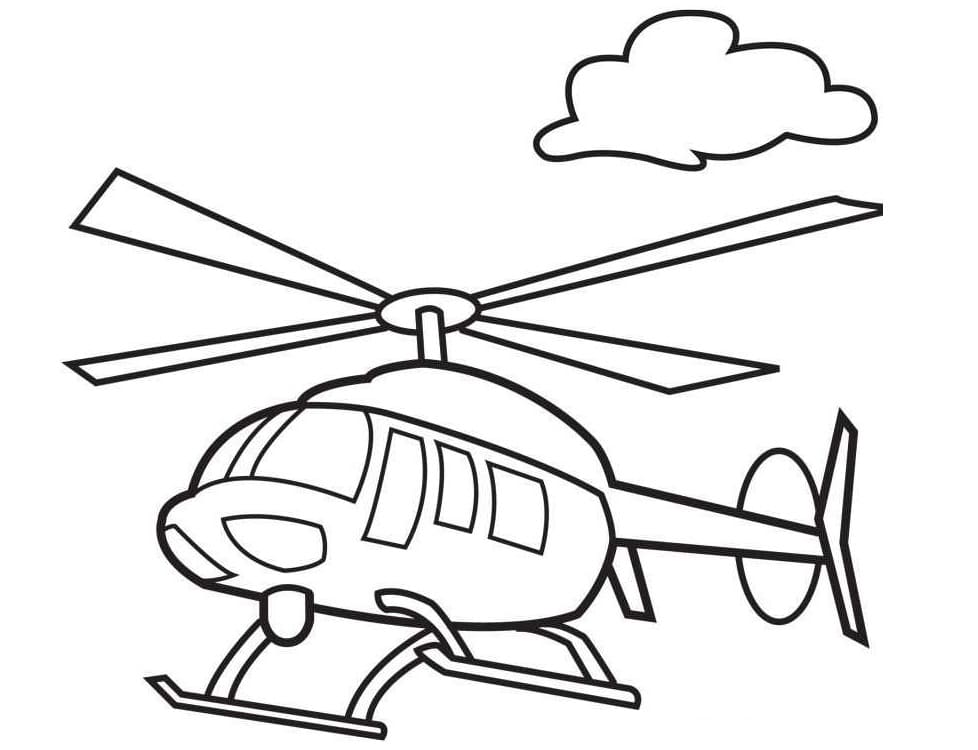 Helikopter for barnehage fargelegging