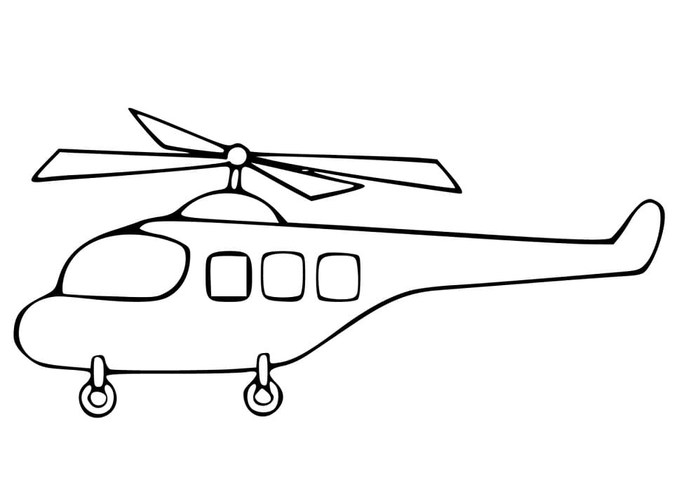 Helikopter Tegning fargelegging