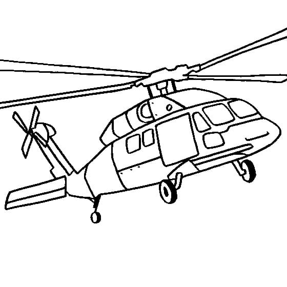 Helikopter utskriftsvennlig fargelegging