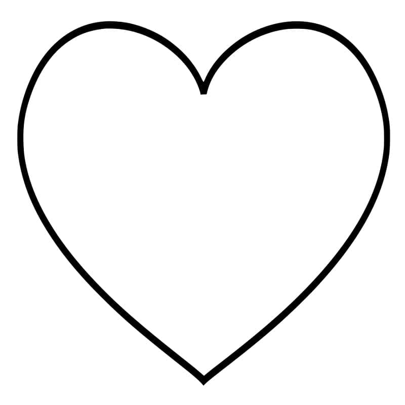 Hjerte-Emoji fargeleggingsside