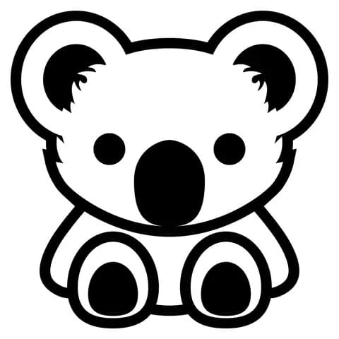 Koala Emoji fargeleggingsside