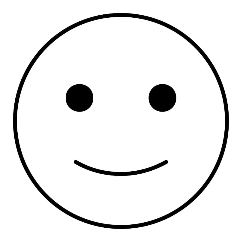 Litt Smilende Ansikt Emoji fargeleggingsside