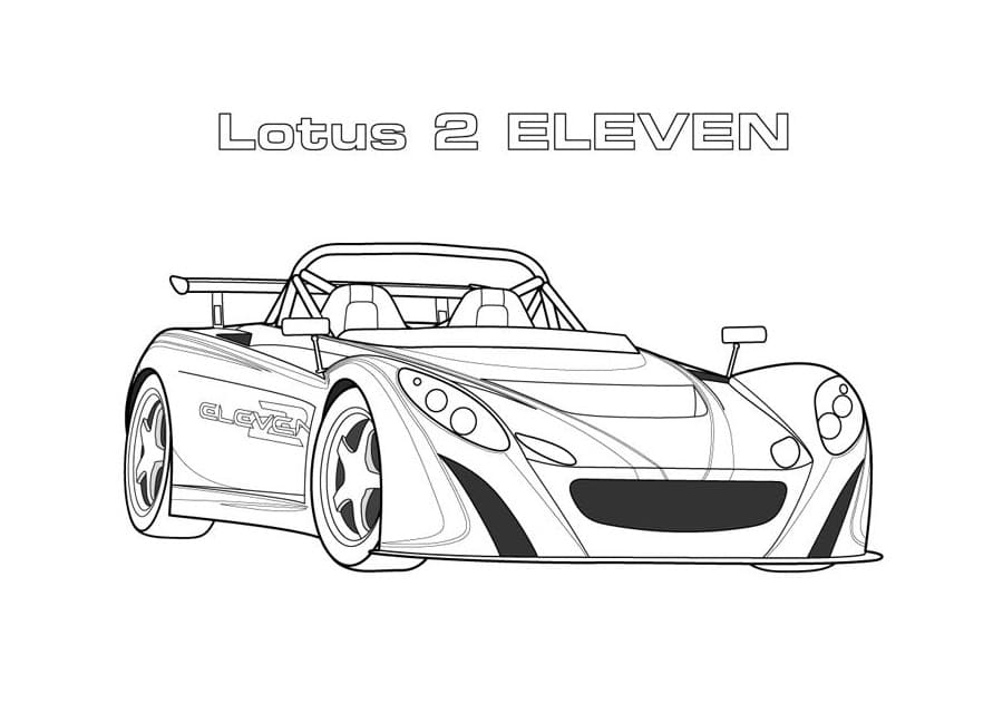 Lotus 2 Eleven racerbil fargelegging