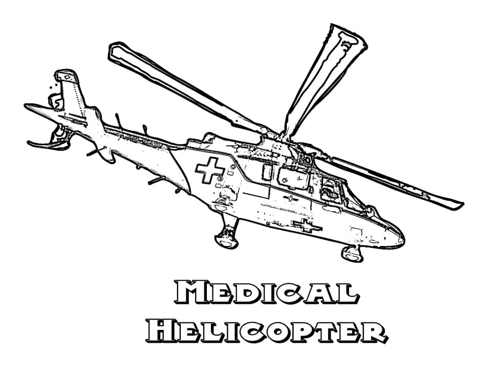 Medisinsk Helikopter Tegneserie