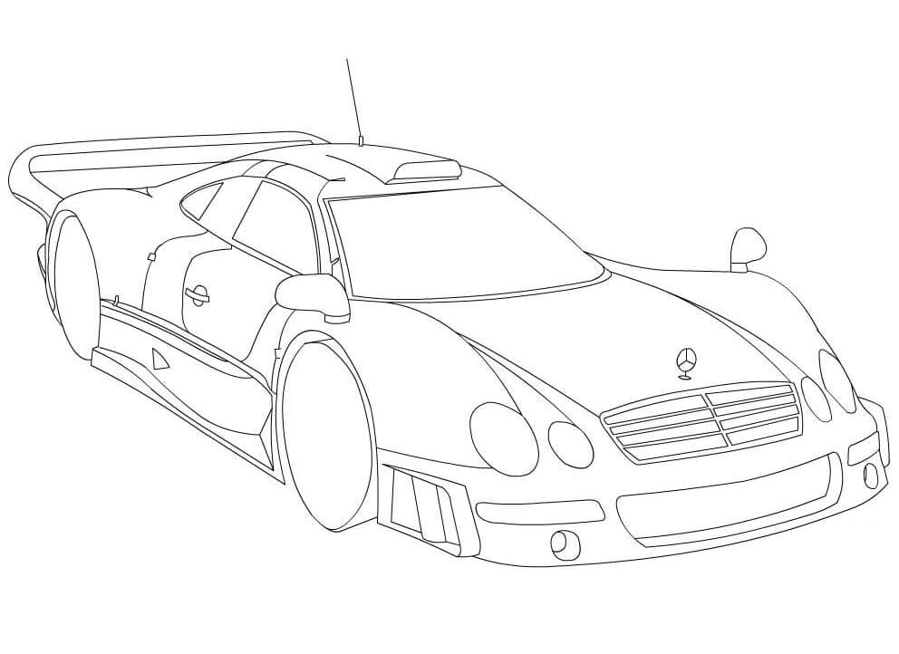 Mercedes Benz CLK GTR racerbil fargelegging