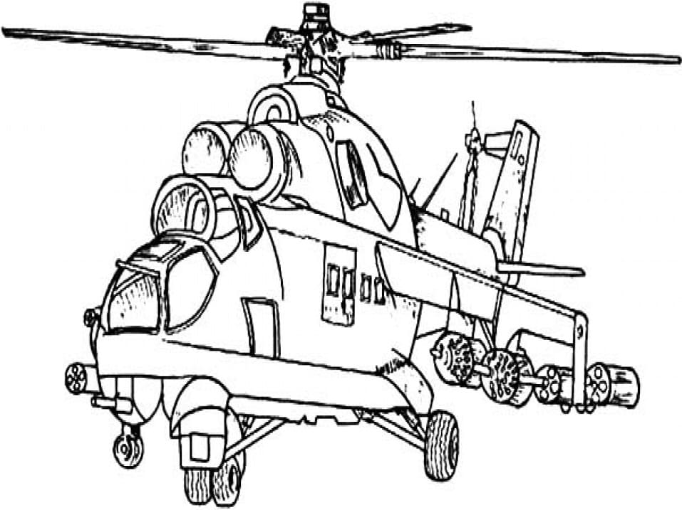 Militært helikopter fargelegging