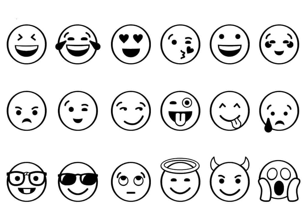 Normale Emojier fargelegging