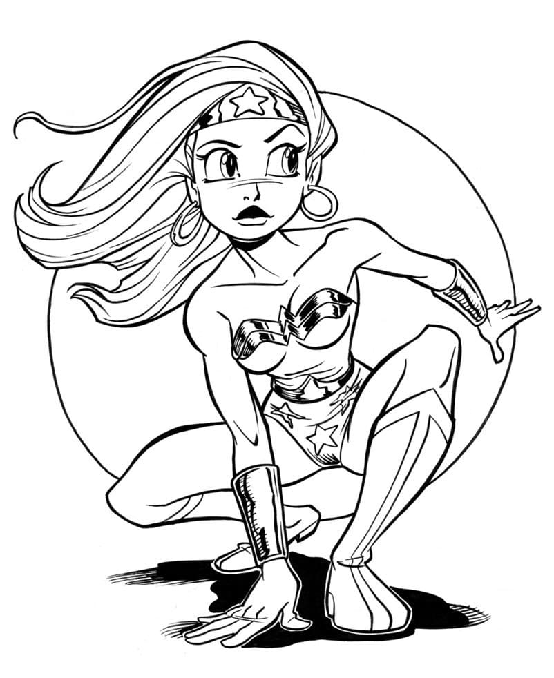 Nydelig Wonder Woman fargelegging