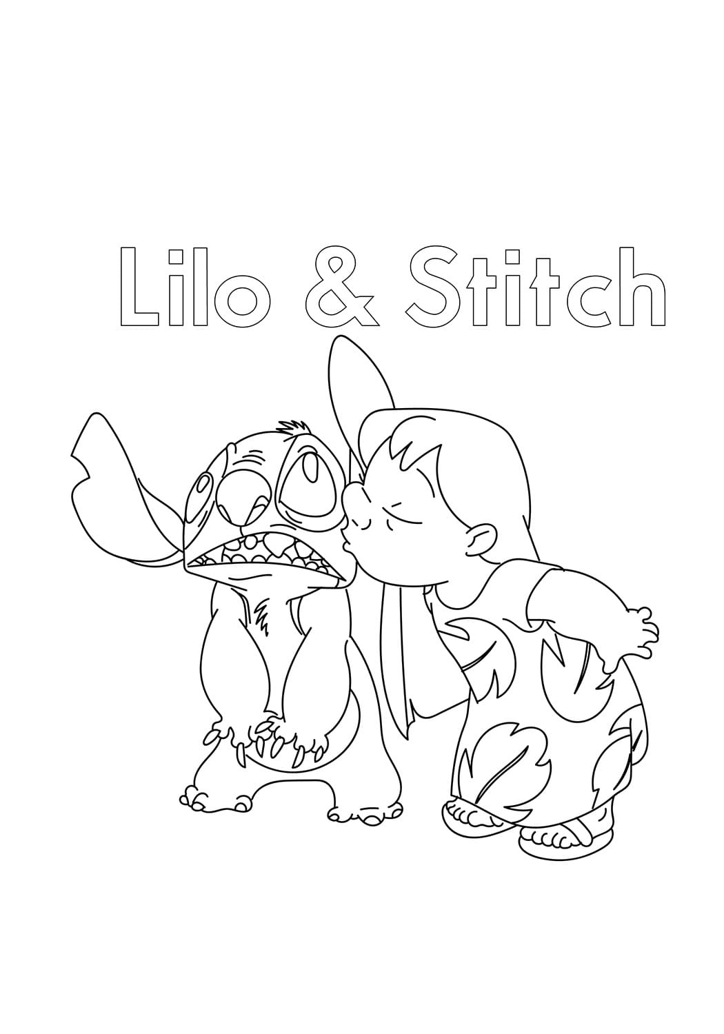 Nydelige Lilo og Stitch fargelegging