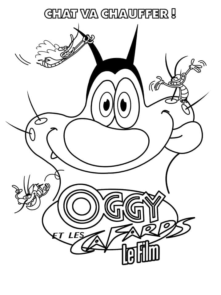 Oggy Og Kakerlakkene fargeleggingsside