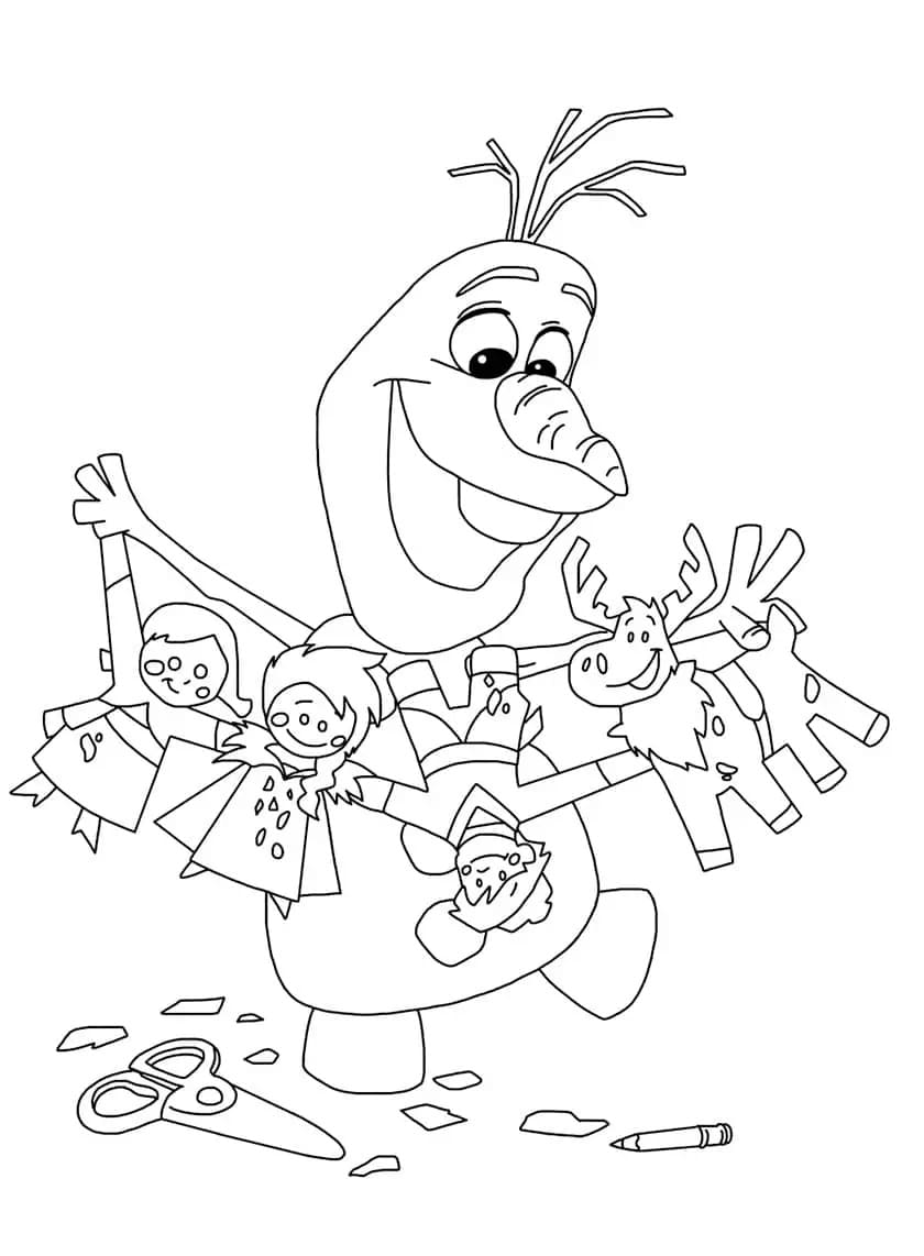 Olaf For Barn fargeleggingsside