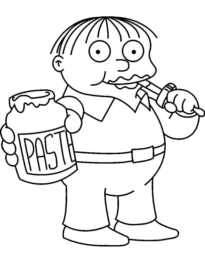 Ralph Wiggum fra Simpsons fargelegging