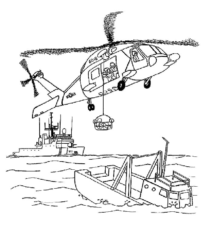 Redningshelikopter fargelegging