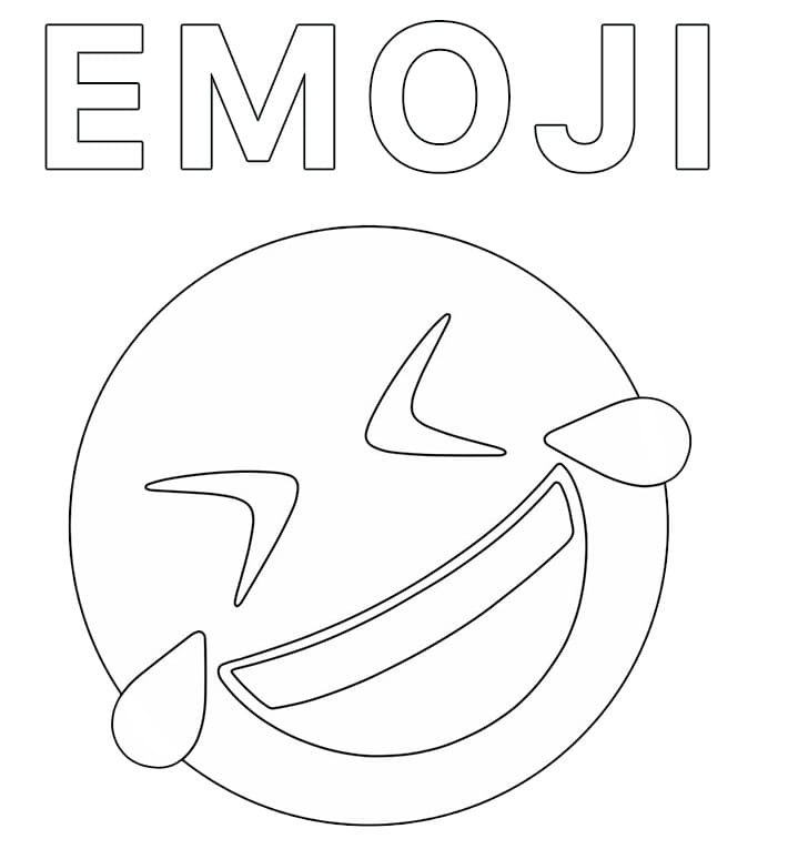 Ruller På Gulvet Og Ler Emoji fargelegging