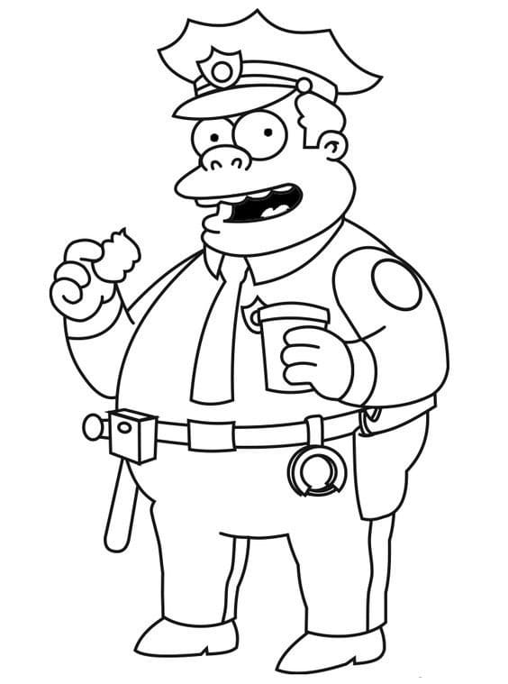 Sjef Wiggum fargeleggingsside