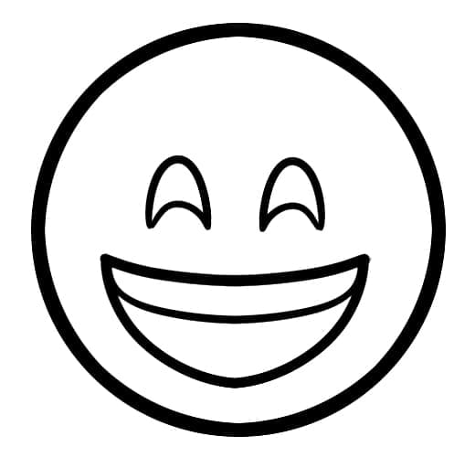 Smilende Ansikt Med Smilende Øyne Emoji fargelegging