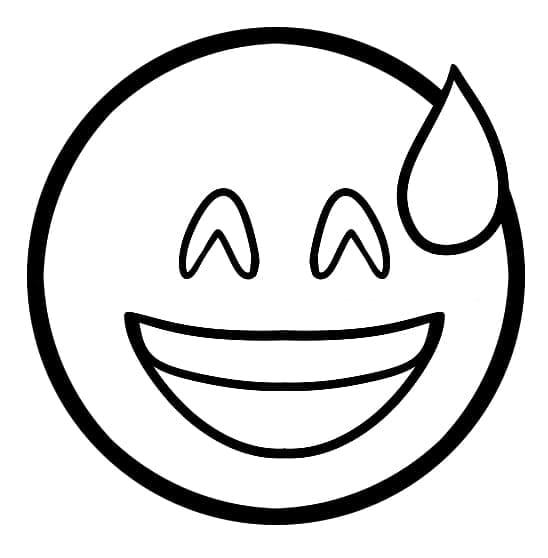 Smilende Ansikt Med Tårer Emoji fargelegging