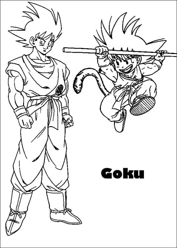 Son Goku Anime fargeleggingsside
