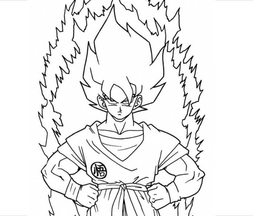 Son Goku Super Saiyan fargelegging